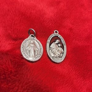 Scapulas' or medals, catholic,  Christian, religious St. ANOTHONY & Mother Mary